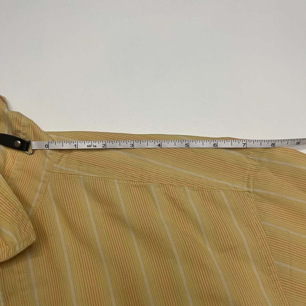 Patagonia Men's M A/C Short-Sleeve Shirt Yellow Striped Button-Down - Picture 6 of 10